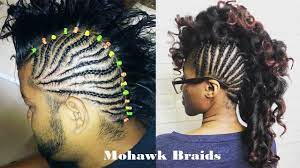 This mohawk combines the traditional edgy style with intricate braids inspired by african american hair trends. Pin On Mohawk Hairstyles