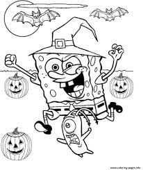 Learn about famous firsts in october with these free october printables. Spongebob Halloween Coloring Pages Printable