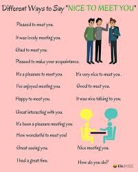 Other Ways To Say Nice To Meet You D Autres Manieres De Dire En Anglais Enchante Parleranglai Learn English Words English Vocabulary Words English Phrases