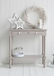 The Oxford Grey Console Table Decorate Your Home In Whites And Greys For A Nordic Danish New Small Console Tables Gray Console Table White Hallway Furniture