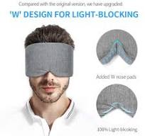 FRESHME Cotton Sleep Eye Mask for Men - Upgrade Design Blackout Side  Sleeper Eyes Cover for Night Sleeping, Large Size Wide Soft Travel Airplane  ...