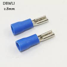 Find great deals on ebay for spade wire connectors. 1000 Pcs 2 8mm Blue Female Insulated Electrical Spade Connector Terminals Wiring Crimp 16 14 Awg Terminals Aliexpress