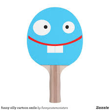 Funny Silly Cartoon Smile Ping Pong Paddle Table Tennis Cartoon Smile Ping Pong Table