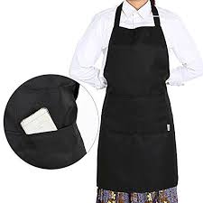 Gwhole Unisexe Tablier De Cuisine Avec Deux Poches Frontales Pour Cuisson Barbecue Restaurant Boucher Tablier Cuisine Tablier Barbecue