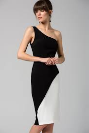 Tek Omuz Siyah Beyaz Elbise Mlwss16bb2565 Trendyolmilla Trendyol Siyah Beyaz Elbiseler Elbise Sevimli Kiyafetler