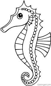 These coloring pages have the seahorse in its natural habitat and can be an excellent tool to educate your child. Realistic Seahorse Coloring Page Coloringall
