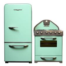 the retro refrigerator and a cooker of