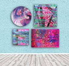 View Hodgepodge Discounted Shipping Save As A Series Original Large Pms Abstract Quadriptych Acr Painting Abstract Painting Colorful Paintings Acrylic