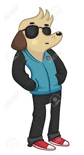 Party Dog Illustration Of A Cartoon Dog Just Standing And Looking Awesome Royalty Free Svg Cliparts Vectors And Stock Illustration Image 21860412