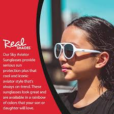 Buy Toddler 2+, Aqua : Real Kids Shades Sky Aviator Sunglasses for Kids,  Toddler