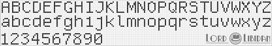 Classic cross stitch alphabet pattern, easy cross stitch letters, cross stitch basic font, small alphabet, courier new the capital letters are approximately 9 stitches tall. Over 50 Free Cross Stitch Alphabets Fonts Lord Libidan