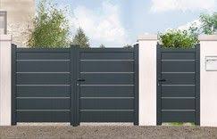 Portail Aluminium Battant Plein 3 5m Magasin De Bricolage Brico Depot De Lempdes Clermont Ferran Portail Aluminium Battant Portail Maison Portail Aluminium