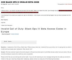 Call Of Duty Black Ops Wii Torrent Black Ops 3 Beta Key With Invalid Redeem Code Black Ops Call Of Duty Black Ops 3 Black Ops 3