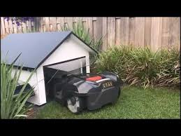 Get Your Swiss Made Wooden Robotic Lawn Mower Garage With Door And With Solar Led For Your Automower 310 315 And Auto Automatic Lawn Mower Diy Lawn Lawn Mower