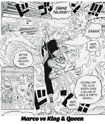 One Piece Indonesia - OPI - • Marco vs King & Queen Marco membuat aksi  keren di chapter ini dengan solo dua orang terkuat di Hewan Buas. Tentu  saja Marco bisa membuat