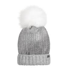 Girls Silver Pom Pom Hat For Girl By Trestelle Discover More Beautiful Designer Hats For Kids Online