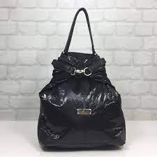 Чанта-раничка Еврика 10002Н черна промазка - EvrikaShop - Онлайн магазин за дамски  чанти и аксесоари