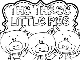Awesome Three Little Pigs Coloring Page Little Pigs Kids Christmas Coloring Pages Three Little Pigs