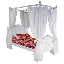 Maybe you would like to learn more about one of these? Emma White Twin Four Post Bed With Tall Headboard 9881500t4p The Home Depot Toddler Canopy Bed Kids Bedroom Sets Kid Beds