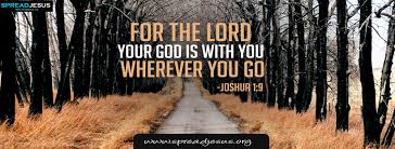 It is god who arms me with strength and keeps my way secure. Bible Quotes Facebook Cover Joshua 1 9