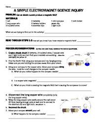 Build A Simple Electromagnet Inquiry Activity Scientific Method Inquiry Activities Scientific Method Elementary Science Experiments