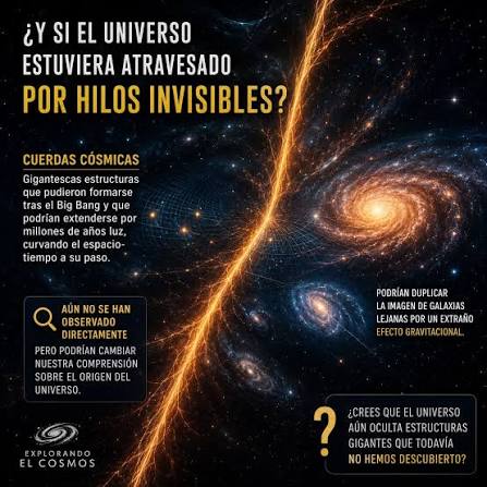 Cuerdas cósmicas: los hilos invisibles que podrían tejer el universo  Imagina que el universo es un gigantesco tapiz, y que escondidas entre el  espacio y el tiempo existen fibras ultrafinas, casi imposibles