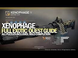 Oct 29, 2019 · these solutions are from where the puzzle starts initially, if you shot it at all previously then the solution likely won't work. Destiny 2 Xenophage Exotic Guide The Journey Quest And Volar The Tempted Guide
