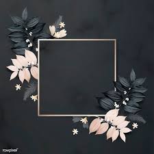 Backdrop Black And Gold Flowers Download Premium Vector Of Square Golden Foliage Frame On Black Background Flower Background Wallpaper Vector Background Pattern Black Background Wallpaper