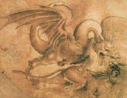 This article is more than 2 years old. Fight Between A Dragon And A Lion Drawing By Leonardo Da Vinci