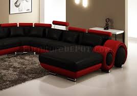 Well known austin sofa bed convertible in red & blackempire w/options regarding red and black sofas view photo 15 of 15. 4084 Sectional Sofa In Black Red Bonded Leather By Vig
