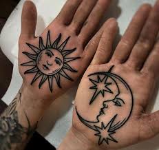 Maybe you would like to learn more about one of these? Tattoo By Walkerx Traditional Traditionaltattoo Traditionalartist Oldtattoo Oldschooltattoo Tattooart Palm Tattoos Hand Tattoos Sun Tattoos