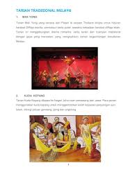 Tari joged lambak, pedang jenawi, tari pembubung, tari sinar, tari lenggang melayu, tari zapin sekampung, tari zapin, tari zapin kampung melayu pekan baru, tari riuhtambourine. Tarian Tradisional Melayu