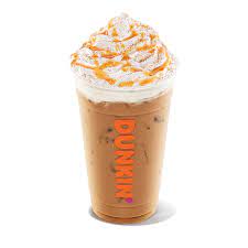 Coffee, iced coffee, mocha, frappe, starbucks, dunkin, dunkin donuts, ice, water, drink, food, brown, orange, cute, yummy, vanilla, latte, tea. Iced Signature Latte Delicious Espresso Milk Dunkin