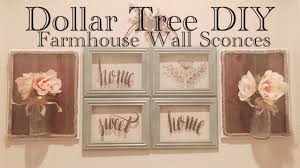 Dollar Tree Diy Farmhouse Style Wall Sconces Wall Lights Diy Dollar Tree Decor Dollar Tree Diy Crafts Dollar Tree Diy