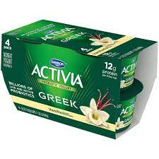 What makes greek yogurt greek? Dannon Activia Probiotic Greek Nonfat Yogurt Vanilla 4 5 3 Oz Hy Vee Aisles Online Grocery Shopping