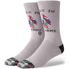 Stance Paradice Socks Grey Mens Socks Mens Crew Socks Stance Socks