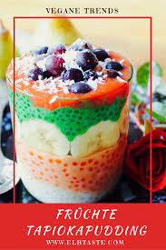 Veganes Fruchte Tapioka Pudding Einfach Kostlich Zutaten 1 Tasse Tabioka Perlen 8 Tassen Sojamilch 100 Vegane Desserts Einfach Lecker Vegane Lebensmittel