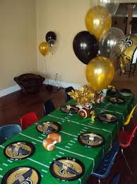 Saints 5th Birthday Party Saints Football Party Football Birthday Party Football Theme Party