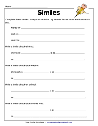 Betterlesson Simile Worksheet Similes And Metaphors Figurative Language Lessons