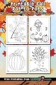 Download information is below the preview images. Printable Fall Dot To Dots Woo Jr Kids Activities