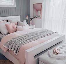 And keep the room calm and soft with a complementary pastel pink. Pink White And Grey Girl S Bedroom Pastel Bedroom Decor Inspiration Small Bedroom Ideas Bedroom Ideas Pink Bedroom Decor Girls Bedroom Grey Pastel Bedroom