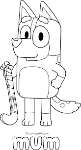 Pin by scout on beautiful animals. Bluey Coloring Pages Coloringall