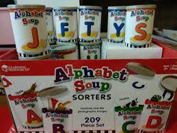 Learning resources supports alphabet awareness, building recognition of letter shapes, and letter sounds with these soup sorters. Learning Resources Alphabet Soup Sorters Babies Kids Toys Walkers On Carousell