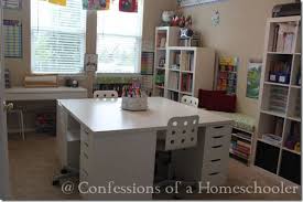 Homeschool Desk For 4 Students Love This Whole Room Great Inspiration Ideas Homeschool Rooms School Room School Desks