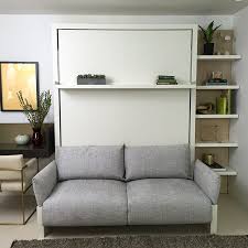 The Nuovoliola 10 Is A Self Standing Queen Size Wall Bed With A Two Seat Sofa That Provides Additional Storage Und Resource Furniture Murphy Bed One Room Flat