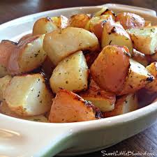 Perfect Garlic Roasted Potatoes Recipe Side Dishes With Potatoes Olive Oil Garlic Cloves Black Pepper Garlic Roasted Potatoes Recipes Roasted Potato Recipes