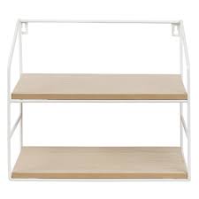 White Metal Wall Storage Maisons Du Monde Rangement Mural Decoration Maison Mobilier De Salon