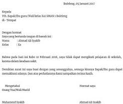 Lengkap dengan.surat izin untuk orang tua dan kepala sekolah. 8 Contoh Surat Izin Tidak Masuk Sekolah Yang Baik Sesuai Standar