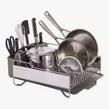 It holds plates and glassware vertically and flatware in a clear plastic caddy. 13 Best Dish Racks 2021 The Strategist