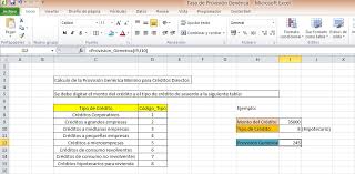 Los créditos hipotecarios son contratos reglamentados por la ley en el que se obliga una de las partes a dar como garantía de pago. Provisiones Genericas Para Creditos Directos Sbs Excel Avanzado